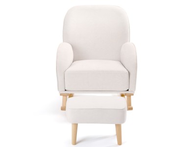 Freya Nursing Chair with Stool - Cream | Babymore