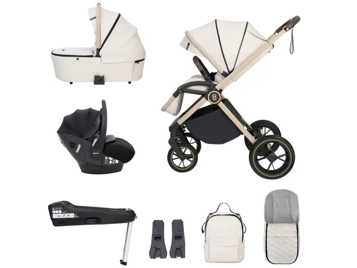 Babymore Kai Travel System Pecan with Base - Sandstone