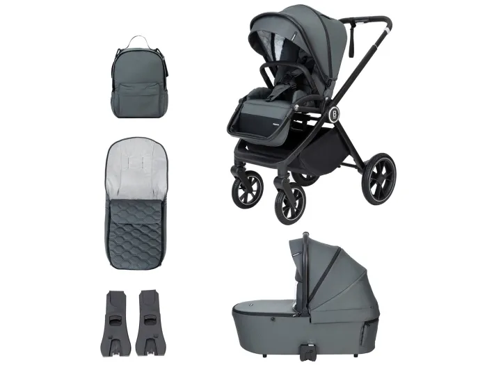 Babymore Kai Pram Pushchair - Forest Grey | Baby Snooze