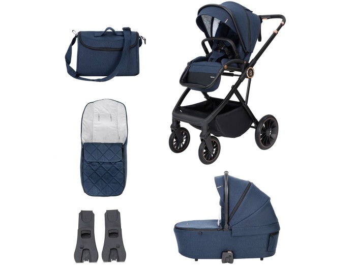 Babymore Chia Pram Pushchair - Midnight Blue | Baby Snooze