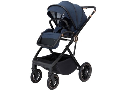 Babymore Chia Pram Pushchair - Midnight Blue | Baby Snooze