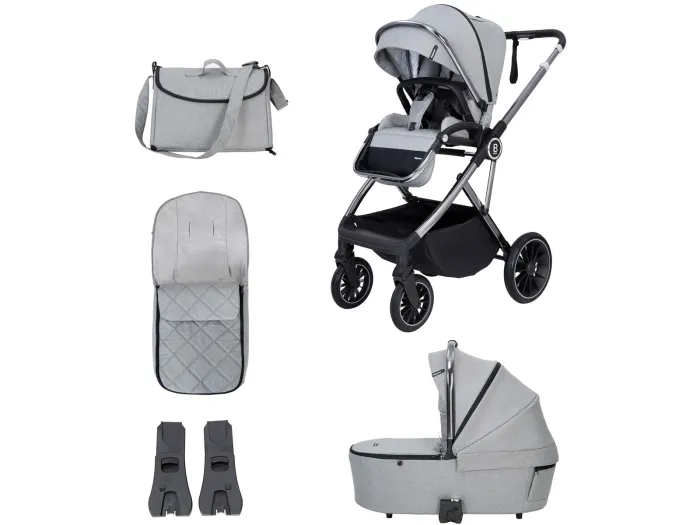 Babymore Chia Pram Pushchair - Pearl Grey | Baby Snooze