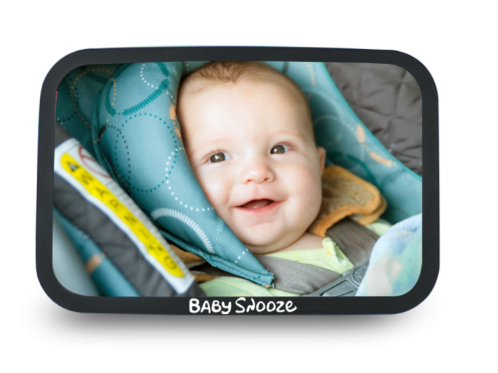 Shatterproof Baby Car Mirror – Black | Baby Snooze