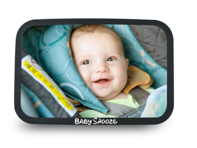 Shatterproof Baby Car Mirror – Black | Baby Snooze