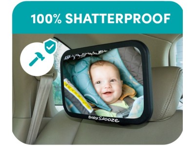 Shatterproof Baby Car Mirror – Black | Baby Snooze