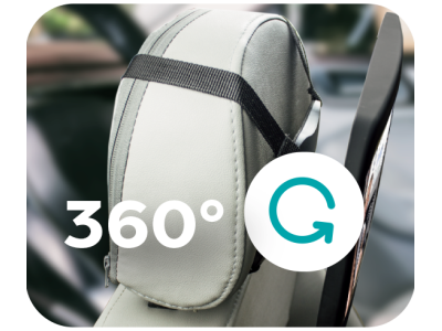 Shatterproof Baby Car Mirror – Black | Baby Snooze