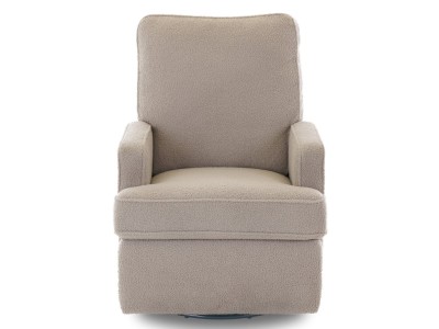 Obaby Madison Swivel Glider Recliner Chair in Teddy Fabric Truffle
