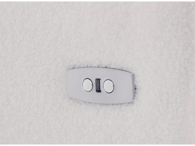 Obaby Madison Electric Swivel Glider Recliner Chair Teddy Fabric Ivory