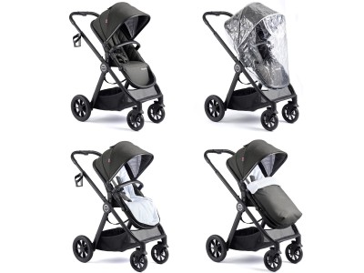 Babymore MeMore V2 Pram Pushchair - Chrome| Baby Snooze