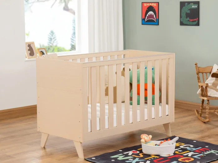 Babymore Dante Mini Cot Bed - Natural