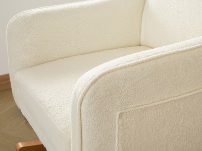 Ida Nursing Chair with Stool - Bouclé | Babymore