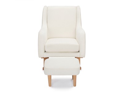 Ida Nursing Chair with Stool - Bouclé | Babymore