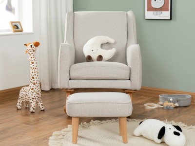 Ida Nursing Chair with Stool - Cashmere | Babymore