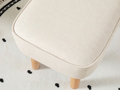 Ida Nursing Chair with Stool - Ivory | Babymore