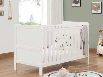Babymore Caro Urban Cot Bed - White | Baby Snooze