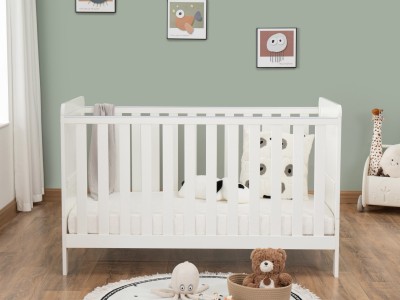 Babymore Caro Urban Cot Bed - White | Baby Snooze