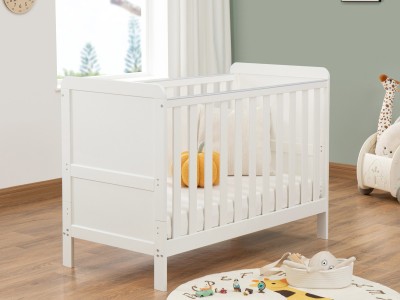 Babymore Caro Urban Mini Cot Bed - White | Baby Snooze