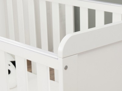 Babymore Caro Urban Mini Cot Bed - White | Baby Snooze