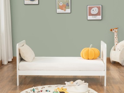 Babymore Caro Urban Mini Cot Bed - White | Baby Snooze