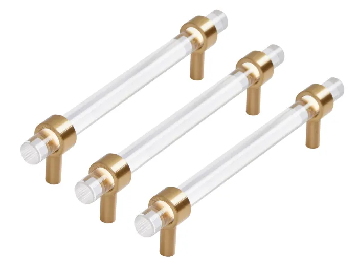 Babymore 3 x Acrylic Flat Handles - Kimi Furniture