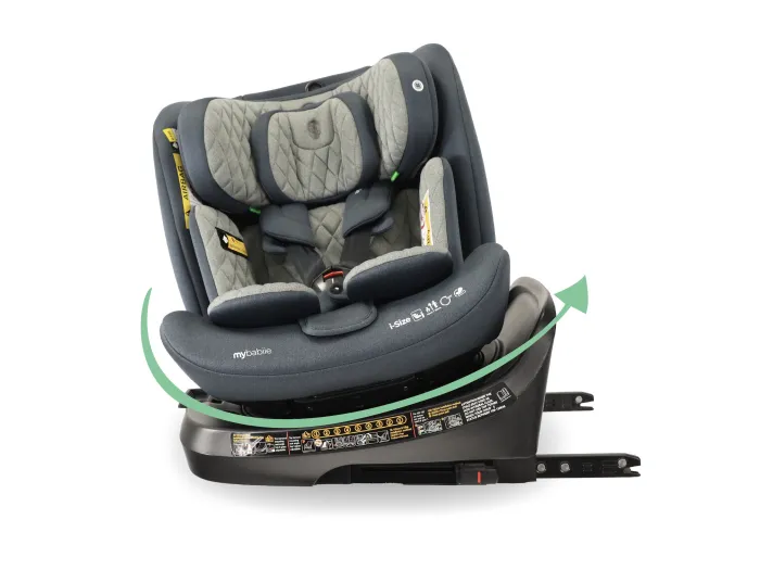 My Babiie TT i-Size (40-150cm) Spin Car Seat - Slate Blue