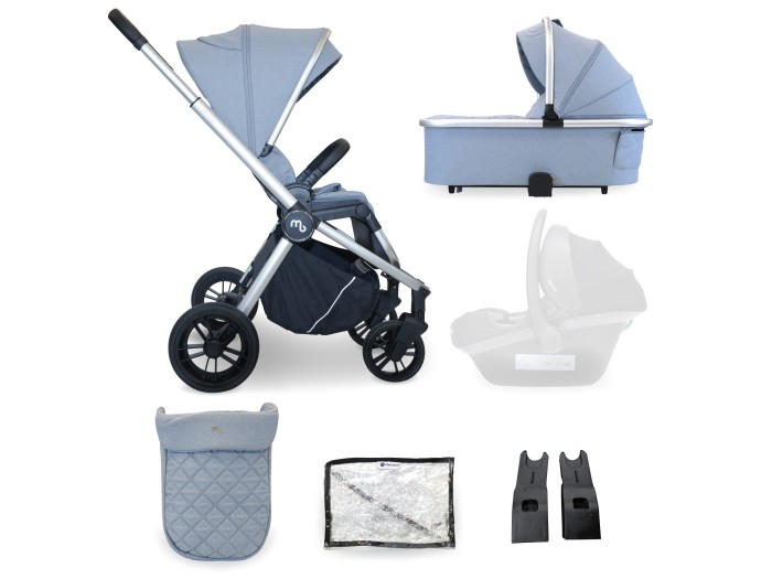 MB450 2-in-1 Pushchair & Carrycot - Steel Blue | My Babiie