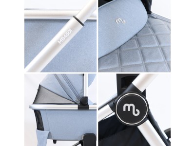 MB450 2-in-1 Pushchair & Carrycot - Steel Blue | My Babiie
