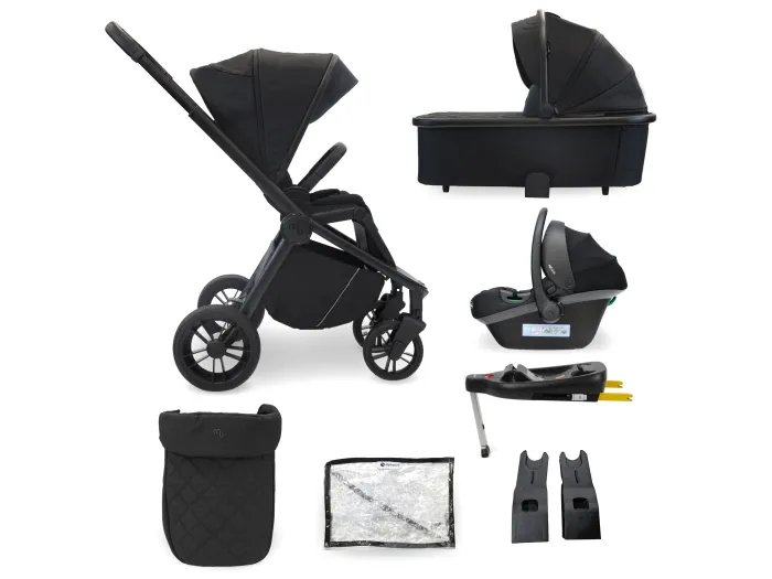 My Babiie MB450i 3-in-1 Travel System with Base - Black