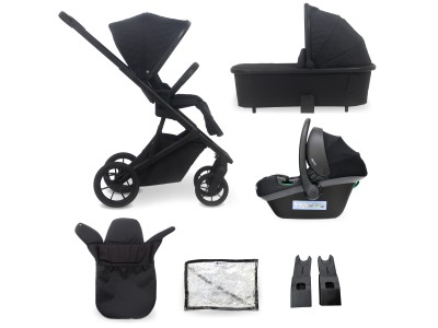 My Babiie MB500 3-in-1 Travel System - Obsidian Black