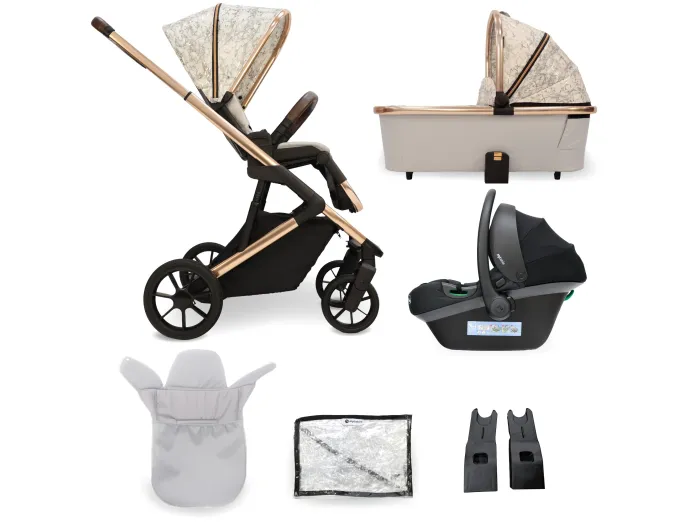 My Babiie MB500 3-in-1 Travel System - Rose Gold Marble