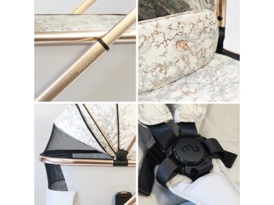 My Babiie MB500 3-in-1 Travel System - Rose Gold Marble