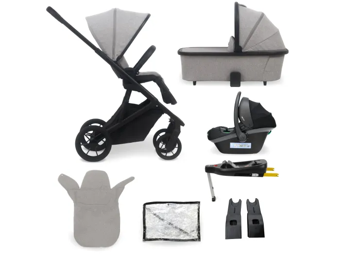 My Babiie MB500 3-in-1 Travel System with Base - Moon Grey