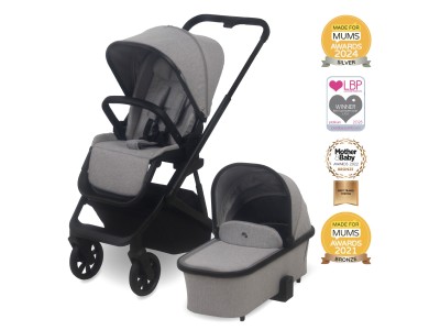 My Babiie MB500 3-in-1 Travel System with Base - Moon Grey