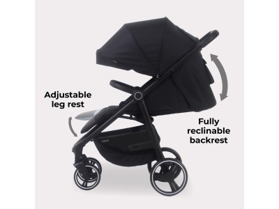 MB160 Plus Pushchair - Black Leopard | My Babiie