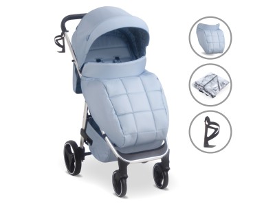 MB160 Plus Pushchair - Blue Plaid | My Babiie