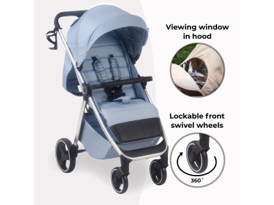 MB160 Plus Pushchair - Blue Plaid | My Babiie