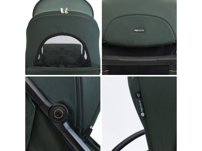 MBX7 Plus Auto-Fold Stroller - Forest Green | My Babiie