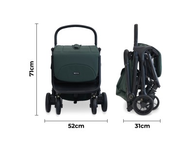 MBX7 Plus Auto-Fold Stroller - Forest Green | My Babiie