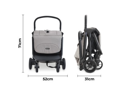 MBX7 Plus Auto-Fold Stroller - Camel | My Babiie