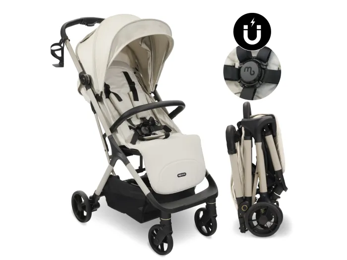 MBX7 Plus Auto-Fold Stroller - Ivory | My Babiie