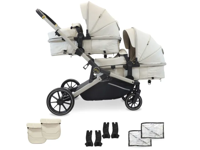 MB33 Tandem Pushchair - Ivory | My Babiie