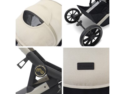 MB33 Tandem Pushchair - Ivory | My Babiie