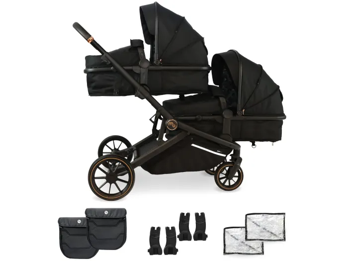 MB33 Tandem Pushchair - Black Leopard | My Babiie