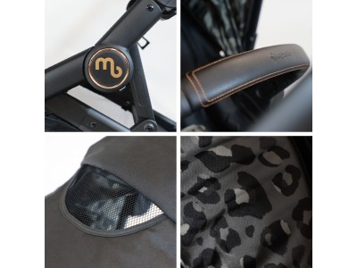 MB33 Tandem Pushchair - Black Leopard | My Babiie