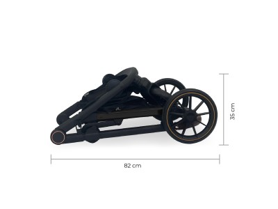 MB33 Tandem Pushchair - Black Leopard | My Babiie