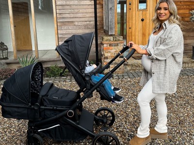 MB33 Tandem Pushchair - Black Leopard | My Babiie