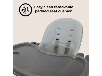 My Babiie MBHC9 Luxe Highchair - Grey | Baby Snooze