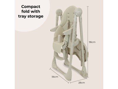 My Babiie MBHC9 Luxe Highchair - Oatmeal | Baby Snooze