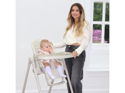 My Babiie MBHC9 Luxe Highchair - Oatmeal | Baby Snooze