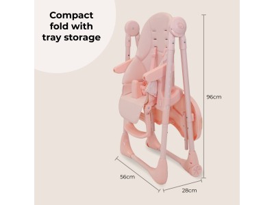 My Babiie MBHC9 Luxe Highchair - Pink | Baby Snooze